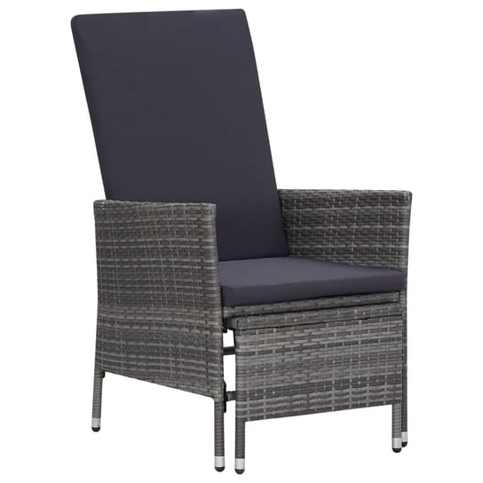 Krzesło ogrodowe rozkładane VIDAXL, szary, 62x131x106 cm vidaXL