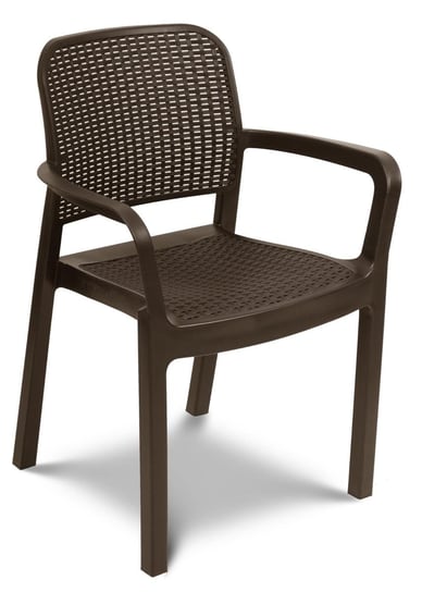 Krzesło ogrodowe Samanna, brązowe, 53x58x83 cm Allibert