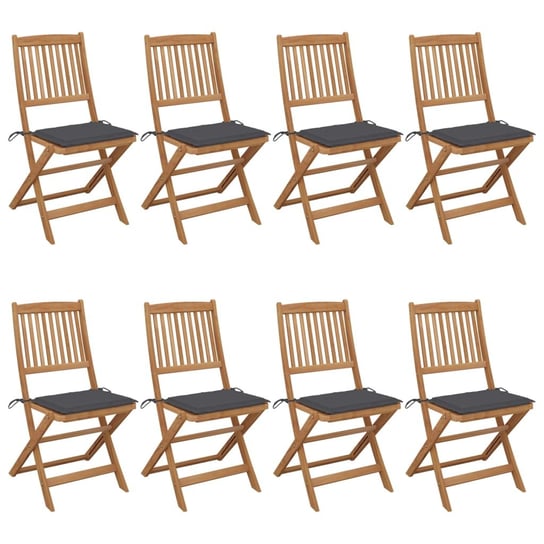 Krzesło ogrodowe składane z poduszkami, drewno aka / AAALOE Inna marka