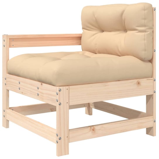 Krzesło ogrodowe sosnowe z poduszkami, 66x62x70,5 Zakito Europe