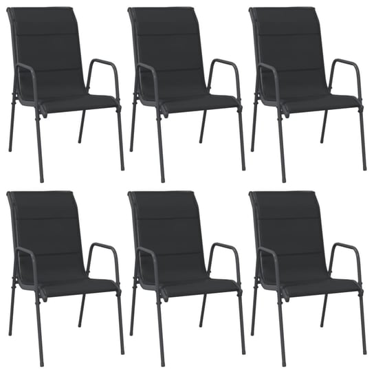 Krzesło ogrodowe textilene czarne 51x66x88 cm / AAALOE Inna marka
