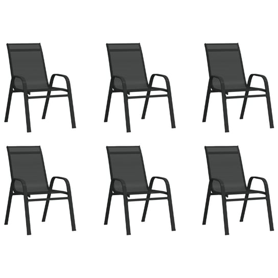 Krzesło ogrodowe textilene czarne 55x65x89 cm / AAALOE Inna marka
