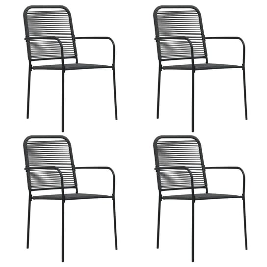 Krzesło ogrodowe VIDAXL, czarne, 56x53,5x85,5 cm,4 szt. vidaXL