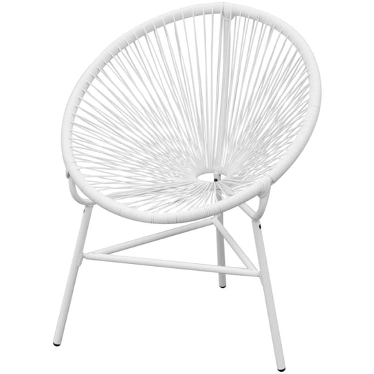 Krzesło ogrodowe VIDAXL, rattanowe, białe, 69x66x87 cm vidaXL