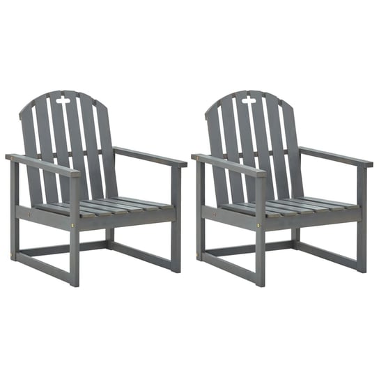 Krzesło ogrodowe VIDAXL, szare, 79x60x63 cm, 2 szt. vidaXL