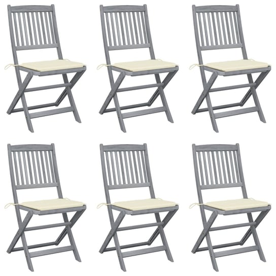 Krzesło ogrodowe VIDAXL, szaro-kremowy, 48,5x57x91 cm, 6 szt. vidaXL