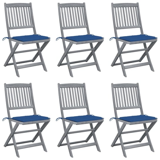 Krzesło ogrodowe VIDAXL, szaro-niebieski, 48,5x57x91 cm, 6 szt. vidaXL