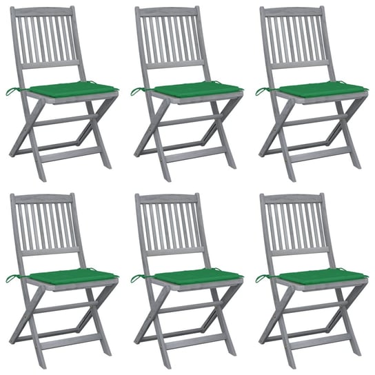 Krzesło ogrodowe VIDAXL, szaro-zielony, 48,5x57x91 cm, 6 szt. vidaXL