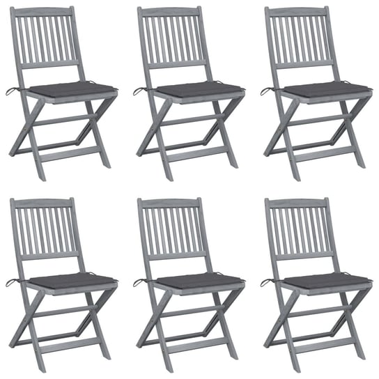 Krzesło ogrodowe VIDAXL, szary, 48,5x57x91 cm, 6 szt. vidaXL