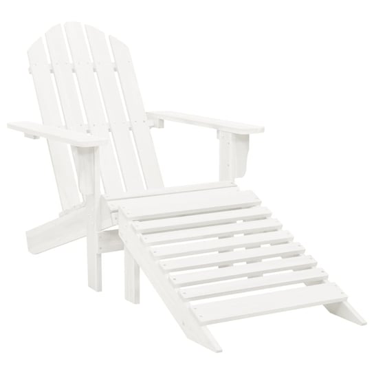Krzesło ogrodowe z podnóżkiem VIDAXL, białe, 70,5x96x92 cm vidaXL