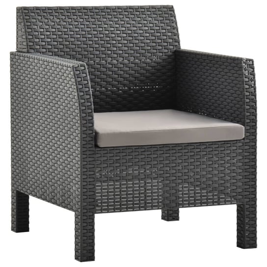 Krzesło ogrodowe z poduszką antracytowe 63x65x76 c Inna marka