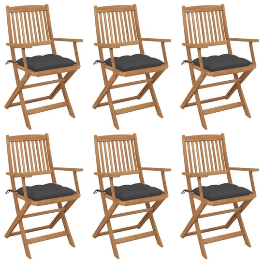 Krzesło ogrodowe z poduszkami, drewno akacjowe, sk / AAALOE Inna marka