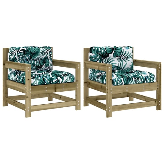 Krzesło ogrodowe z poduszkami, drewno sosnowe, 70x Zakito Europe