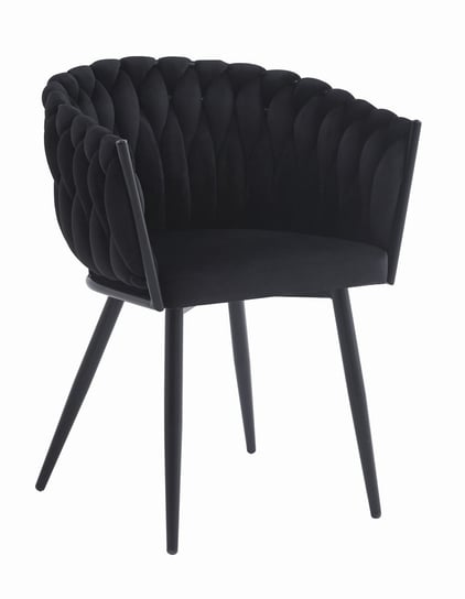 Krzesło ORION - aksamit czarne x 2 Oskar