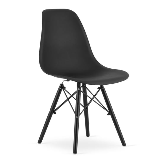 Krzesło OSAKA - czarne / nogi czarne Leobert