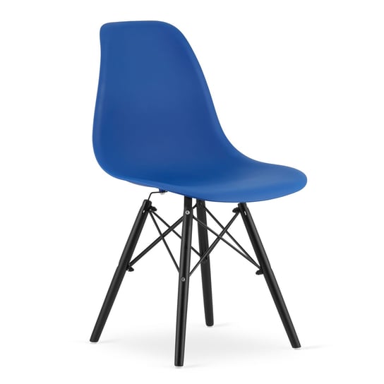 Krzesło OSAKA - niebieskie / nogi czarne Leobert