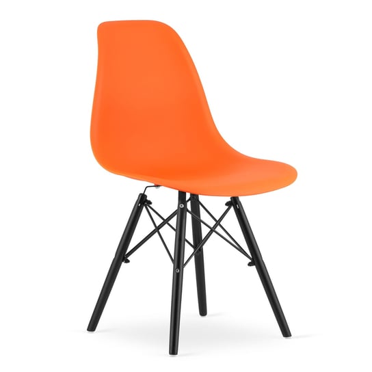 Krzesło OSAKA pomarańcz / nogi czarne x 2 Oskar