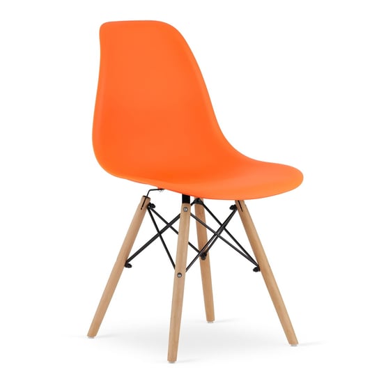 Krzesło OSAKA - pomarańcz / nogi naturalne Leobert