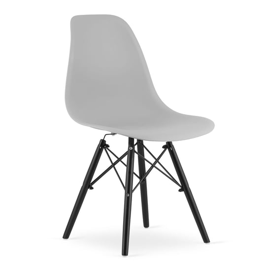 Krzesło OSAKA - szare / nogi czarne Leobert