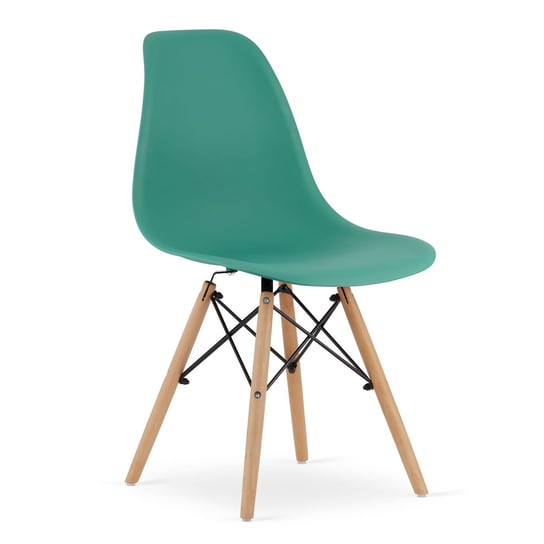 Krzesło OSAKA - zielone / nogi naturalne Leobert