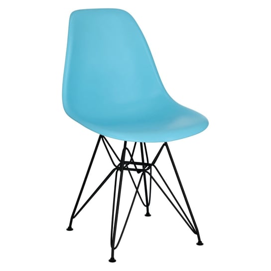 Krzesło P016 PP Black ocean blue D2.DESIGN
