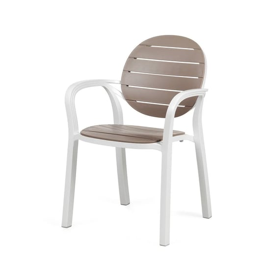 Krzesło Palma białe/ brązowe Nardi