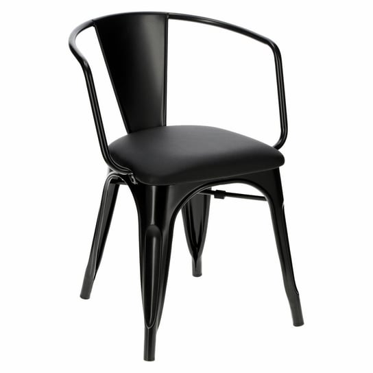 Krzesło Paris Arms Soft Czarne Pu Czarne D2.DESIGN