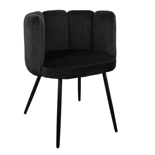 Krzesło Paume czarne tkanina Velvet Intesi