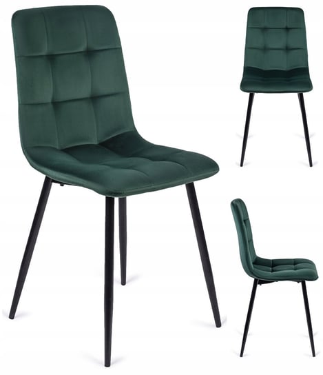 Krzesło PERU Zielone Tapicerowane do Salonu Loft Meble Makarowski