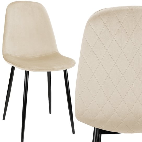 Krzesło pikowane nowoczesne tapicerowane jadalnia Szchara