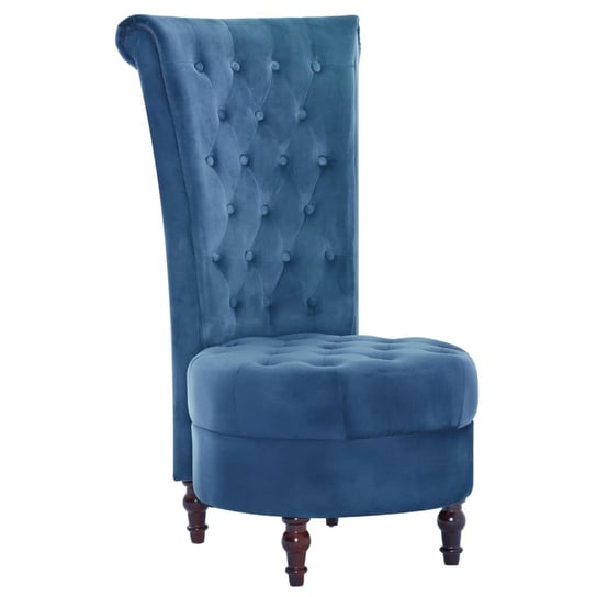 Krzesło pikowane vidaXL, niebieskie, 63x80x119,5 cm vidaXL