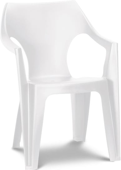 Krzesło plastikowe Dante Low back, białe, 57x57x79 cm Allibert