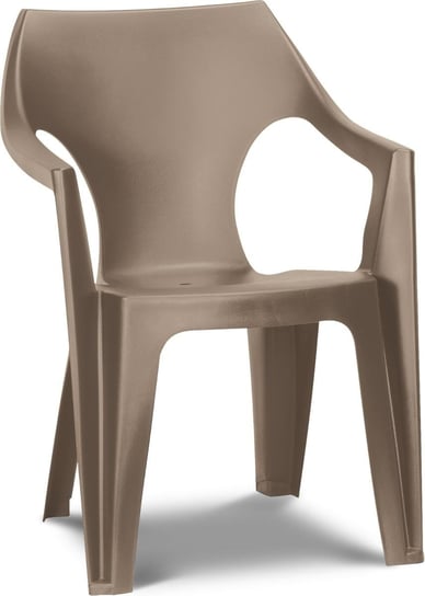 Krzesło plastikowe Dante Low back, cappuccino, 57x57x79 cm Allibert