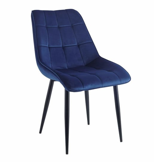 Krzesło Poly velvet niebieskie czarne Intesi