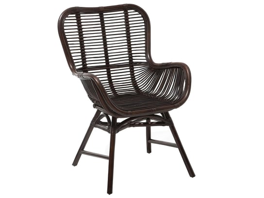 Krzesło rattanowe BELIANI Togo, brązowy, 96x52x61 cm Beliani