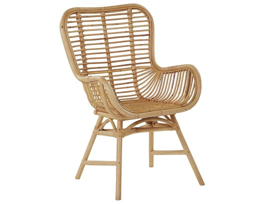 Krzesło rattanowe BELIANI Togo, jasnobrązowe, 96x52x61 cm Beliani