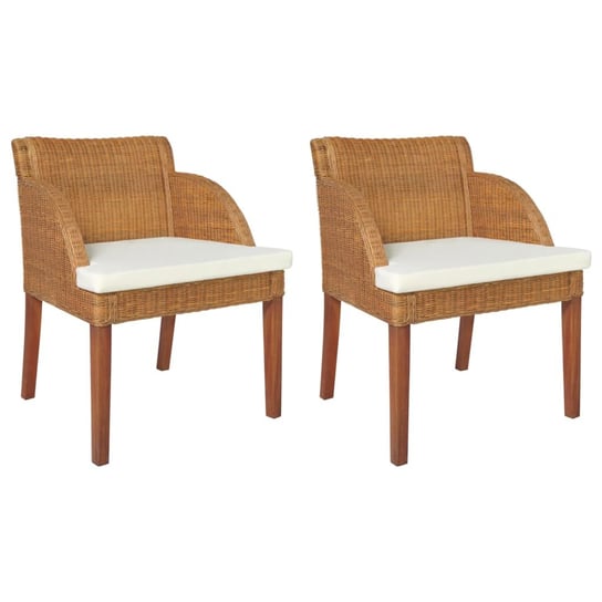 Krzesło rattanowe z poduszką, jasnobrązowe, 60x59x / AAALOE Inna marka