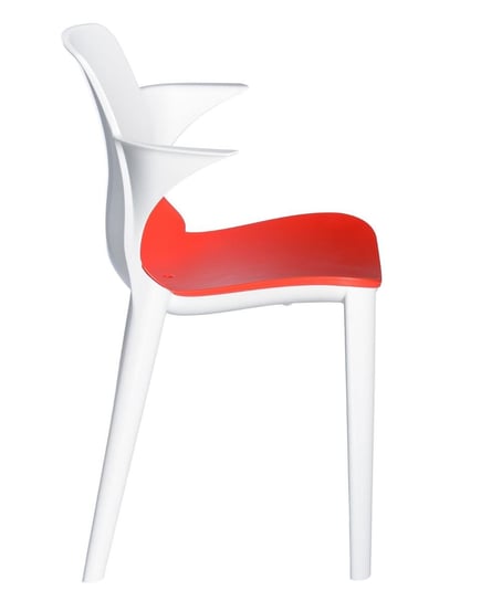 Krzesło RESOL Lyza, biało - czerwone, 80x48x50 cm Resol