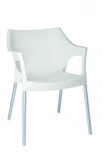Krzesło RESOL Pole, białe, 60x60x79 cm Resol