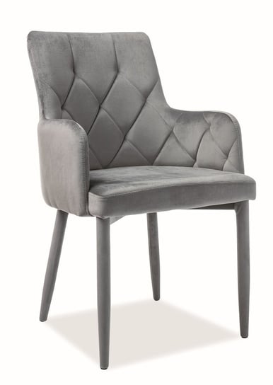 Krzesło Ricardo Velvet Bluvel 14 Szare Komfort
