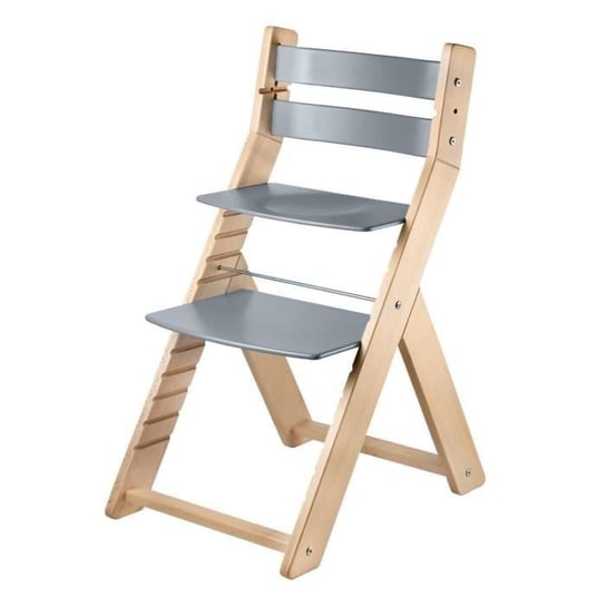 Krzesło - SANDY - Dziecko - Regulowane - Naturalne i szare Youdoit