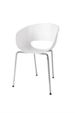 Krzesło Shell, białe, 42x50x85 cm Intesi