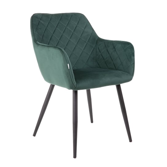 Krzesło Shelton Welurowe Zielone 56X60X84Cm Homla