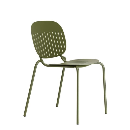 Krzesło SI-SI w paski zielone metalowe SCAB Design