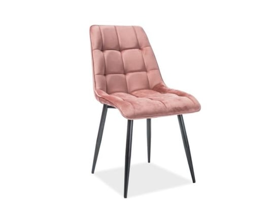 Krzesło SIGNAL Chic Velvet, różowe, 89x51x44 cm Signal