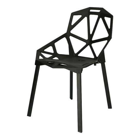 Krzesło SIMPLET Gap, czarne, 52x55x80 cm Simplet