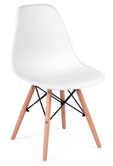 Krzesło skandynawskie, chromowane, Sofotel, kolor biały SOFOTEL