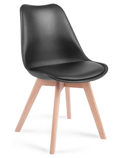 Krzesło skandynawskie SOFOTEL Ponti, czarne, 80x47 cm SOFOTEL