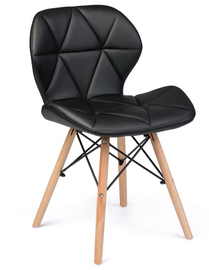 Krzesło skandynawskie Sofotel Sigma, czarne, 38x48x75 cm SOFOTEL