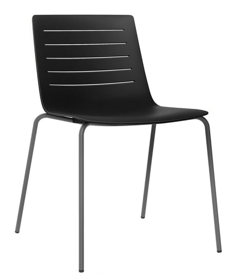 Krzesło Skin 4 czarne podstawa czarna z tworzywa Resol
